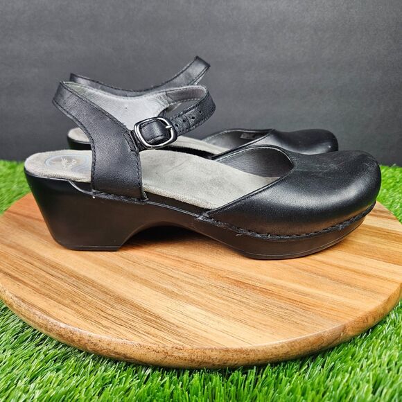 Dansko Sam Soft Full Grain Mary Jane Black Strap Clog Women's US 8.5 - 9 (EU 39) - Picture 1 of 15